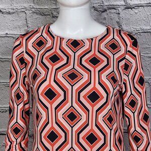 Michael Kors Women's Dress Coral Geometric Shape Dress, Women's Small